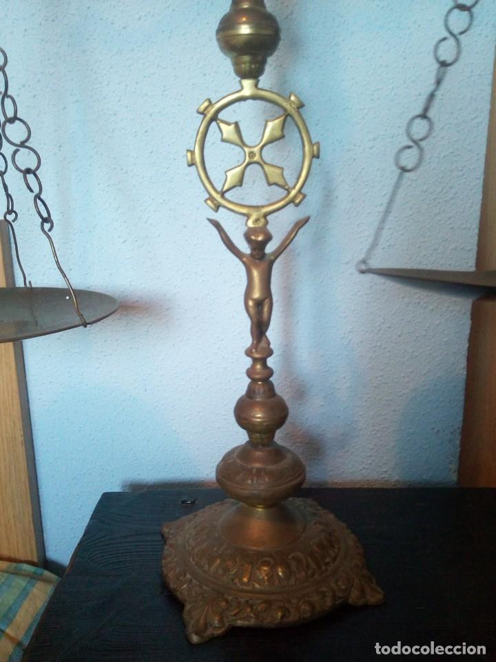 Vintage: BALANZA ANTIGUA DE BRONCE - Foto 3