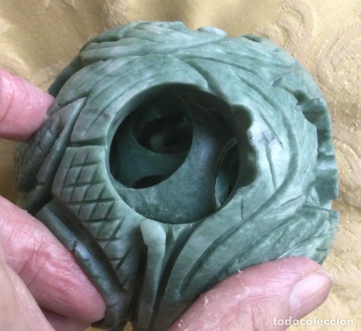 Vintage: BOLA CON 4 BOLAS CONC&Eacute;NTRICAS, DE JADE, TALLADAS A MANO - Foto 6