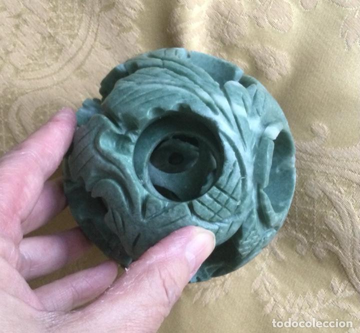 Vintage: BOLA CON 4 BOLAS CONC&Eacute;NTRICAS, DE JADE, TALLADAS A MANO - Foto 17