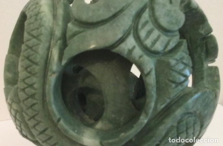 Vintage: BOLA CON 4 BOLAS CONC&Eacute;NTRICAS, DE JADE, TALLADAS A MANO - Foto 20