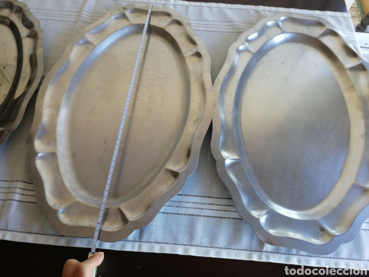 Vintage: Lote de bandejas de acero inoxidable - Foto 6