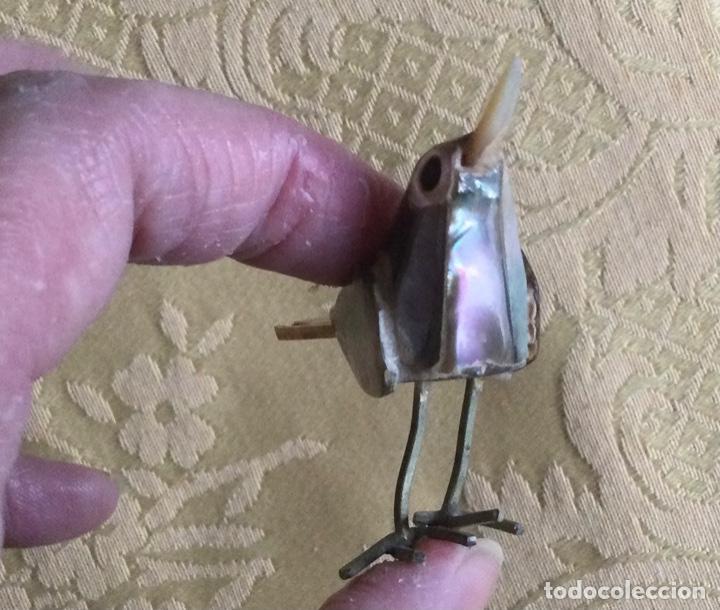 Vintage: P&aacute;jaro miniatura de nacar vintage - Foto 7