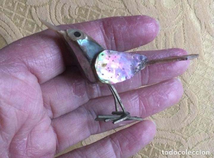 Vintage: P&aacute;jaro miniatura de nacar vintage - Foto 2