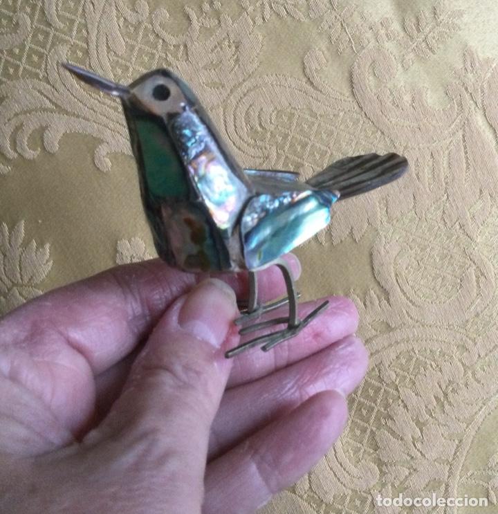 Vintage: P&aacute;jaro miniatura de nacar vintage - Foto 2