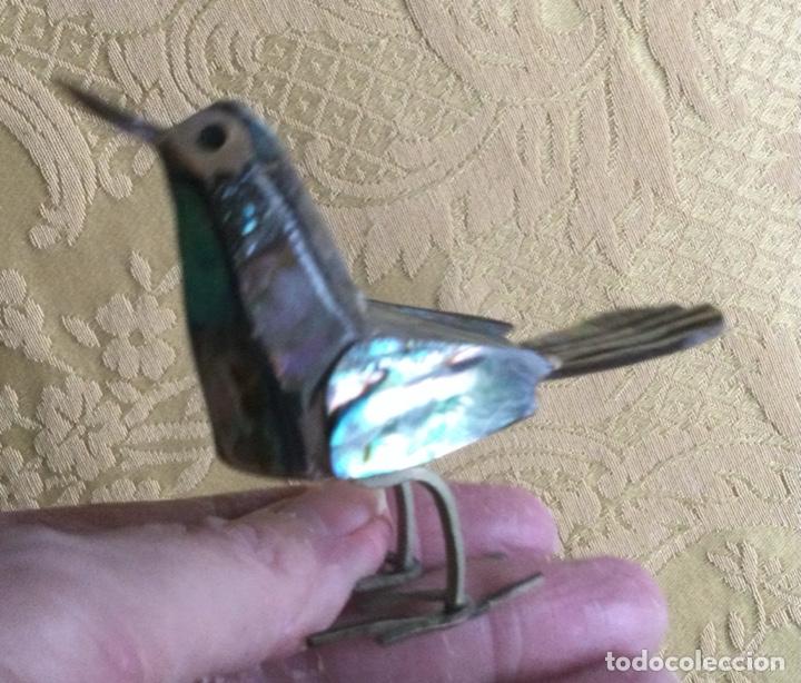 Vintage: P&aacute;jaro miniatura de nacar vintage - Foto 3