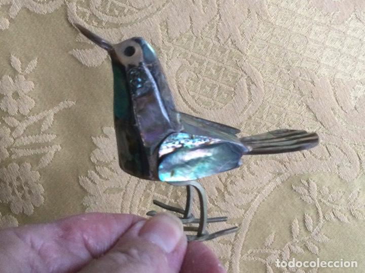 Vintage: P&aacute;jaro miniatura de nacar vintage - Foto 8