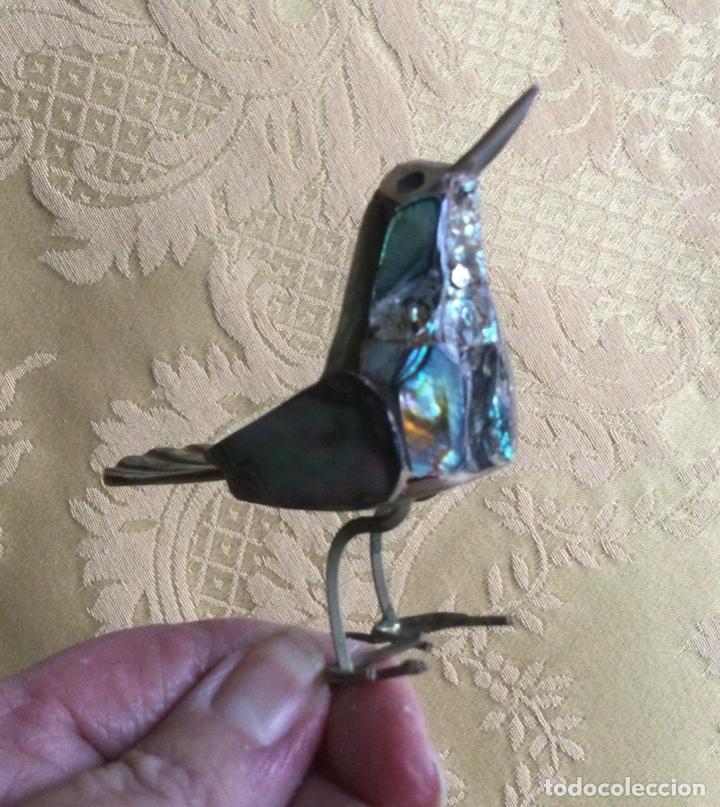 Vintage: P&aacute;jaro miniatura de nacar vintage - Foto 10