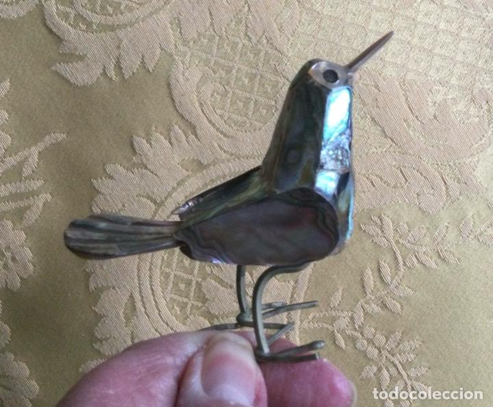 Vintage: P&aacute;jaro miniatura de nacar vintage - Foto 11