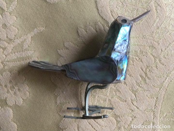 Vintage: P&aacute;jaro miniatura de nacar vintage - Foto 12