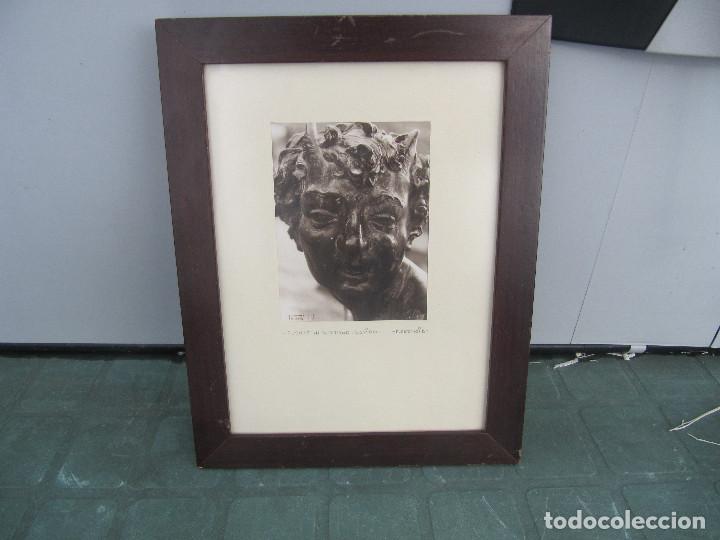 Vintage: CUADRO A&Ntilde;OS 70 ENMARCADO CRISTAL FOTO TOME 77 PUENTE DE NEPTUNO SATIRO FLORENCIA