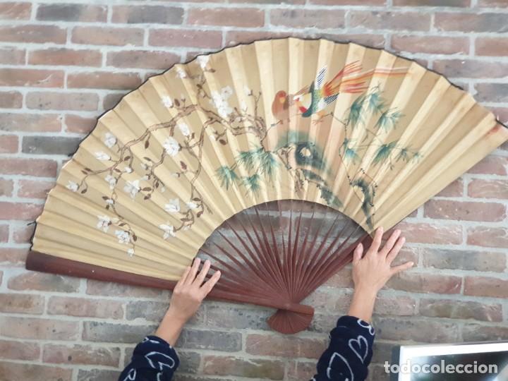 Vintage: Abanico China, pintado a mano - Foto 3