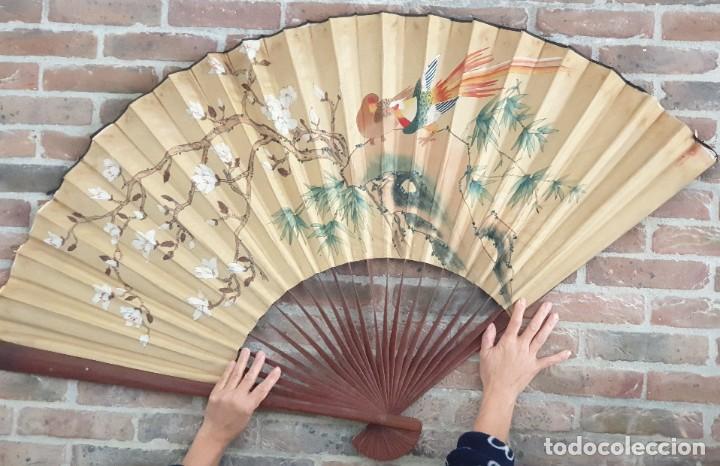 Vintage: Abanico China, pintado a mano - Foto 4