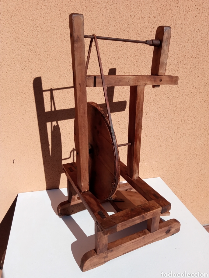 Vintage: Rueca de Hilar antigua de madera. - Foto 3