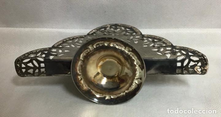 Vintage: SERVILLETERO PLATEADO - Foto 3
