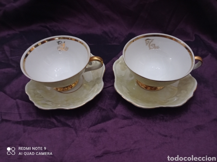 Vintage: Tazas cafe porcelana fina vintage &rdquo; Tu y yo&rdquo;