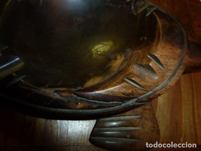 Vintage: Tortuga cenicero. Madera maciza. - Foto 12