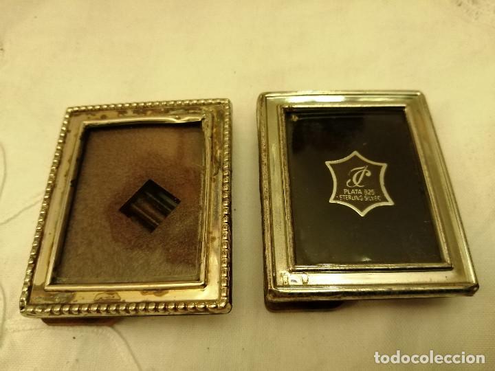 Vintage: LOTE DE DOS PORTARETRATOS DE PLATA