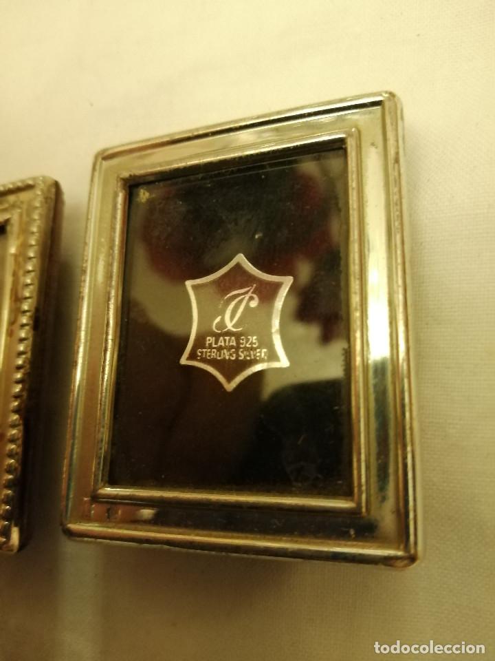 Vintage: LOTE DE DOS PORTARETRATOS DE PLATA - Foto 2