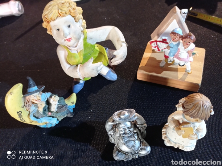 Vintage: Lote 5 figuras variadas buda bruja etc...
