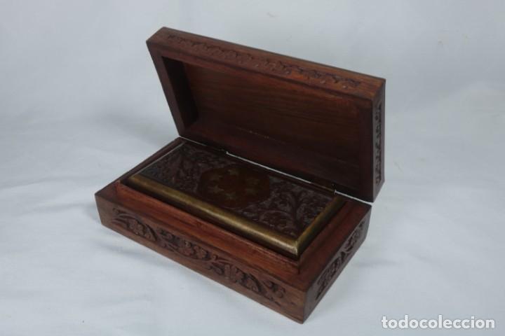Vintage: Parejas de cajas de madera talladas a mano - Foto 3