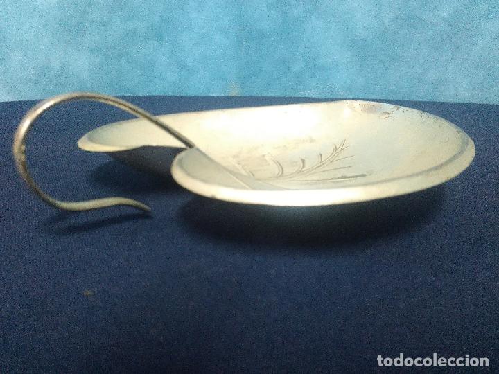 Vintage: BANDEJA HOJA ALUMINIO PLATEADO - Foto 2