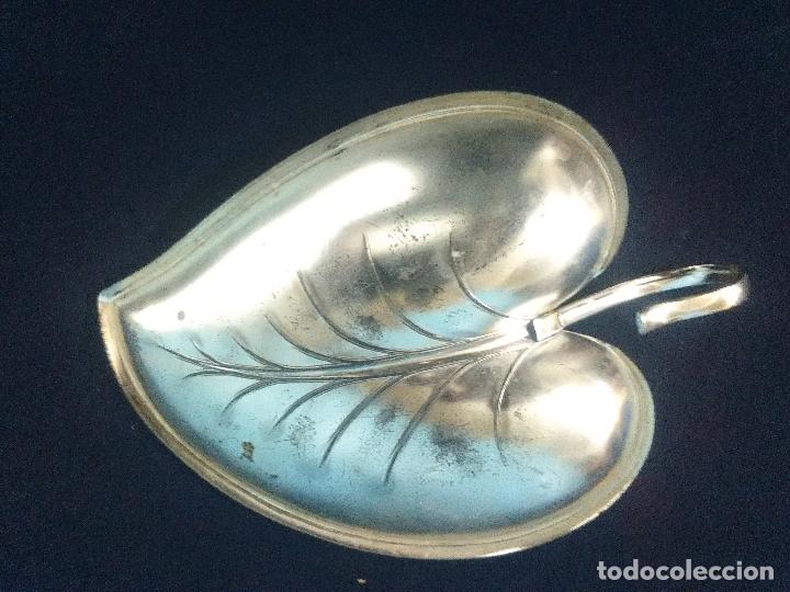 Vintage: BANDEJA HOJA ALUMINIO PLATEADO - Foto 3