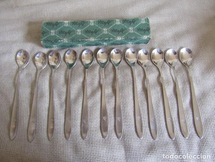 Vintage: Lote 12 Cucharas de Acero Inoxidable 18-10 Mafil Hecho en Portugal