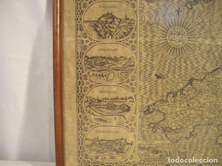 Vintage: CUADRO REPRODUCCION MAPA GALES - Foto 5