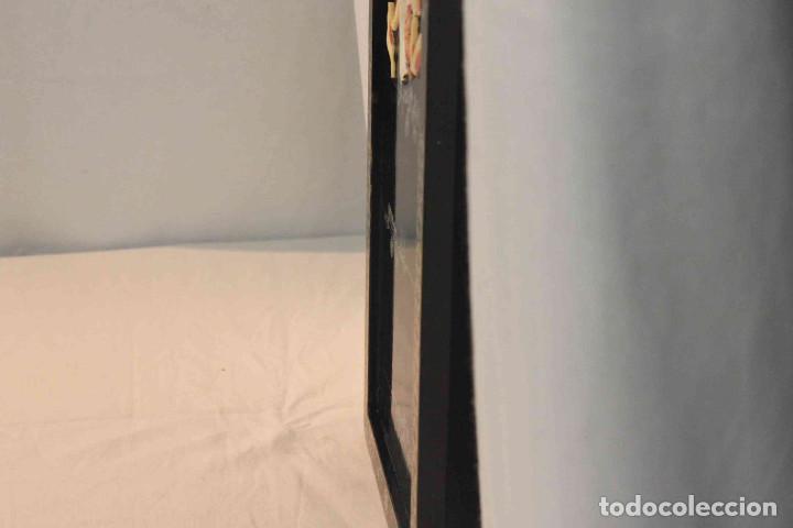 Vintage: CUADRO PIEDRA HUESO DAMA CON ESPADA - Foto 5
