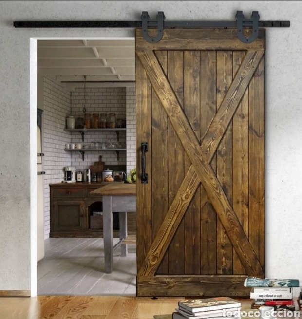 puertas correderas de madera granero (2 hojas) - Compra venta en  todocoleccion