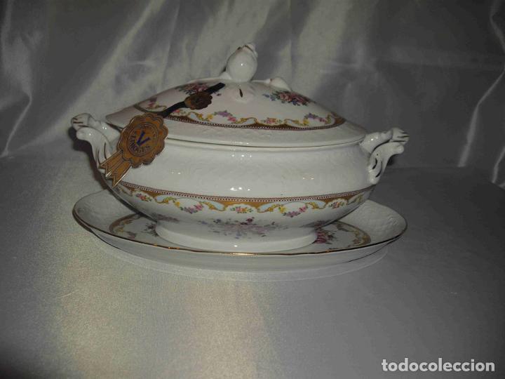Vintage: JUEGO SOPERA FLOR FUENTE - Foto 1