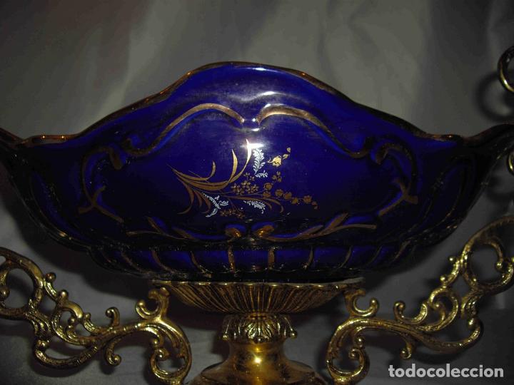 Vintage: CENTRO BRONCE AZUL COBALTO - Foto 2