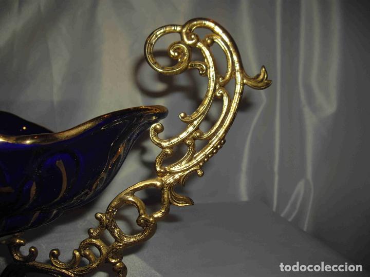 Vintage: CENTRO BRONCE AZUL COBALTO - Foto 4