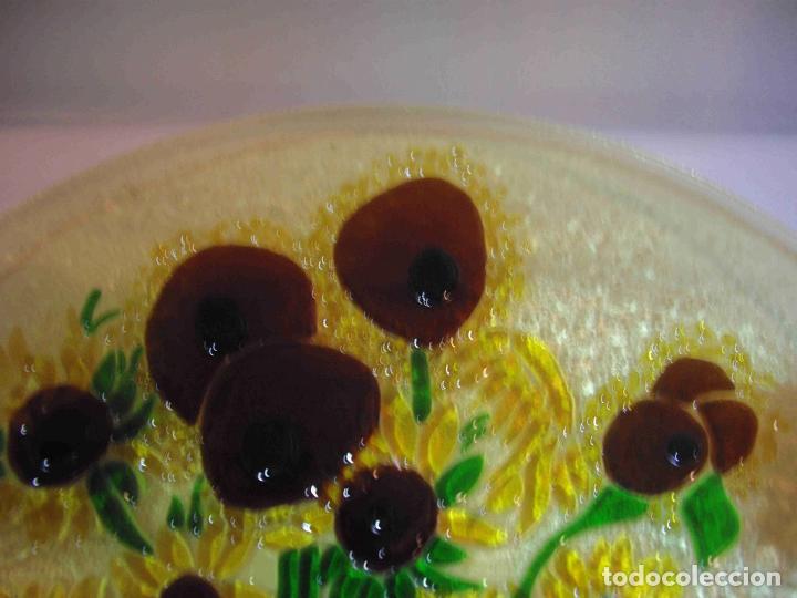 Vintage: CENTRO PLATO CRISTAL GIRASOLES - Foto 5