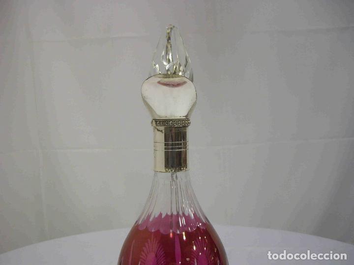 Vintage: JARRA CRISTAL METAL 36CM - Foto 4
