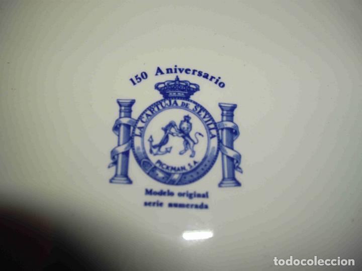Vintage: PLATO AZUL LA CARTUJA - Foto 6