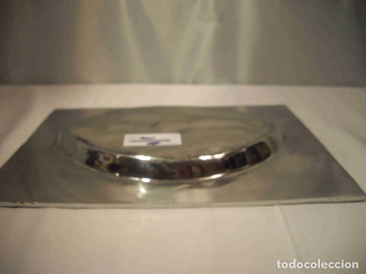 Vintage: BANDEJA ALUMINIO RECTANGULAR FLORES - Foto 7