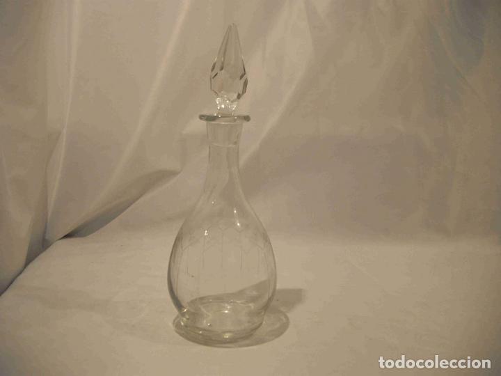 Vintage: BOTELLA CRISTAL TALLADO 34,5 - Foto 1