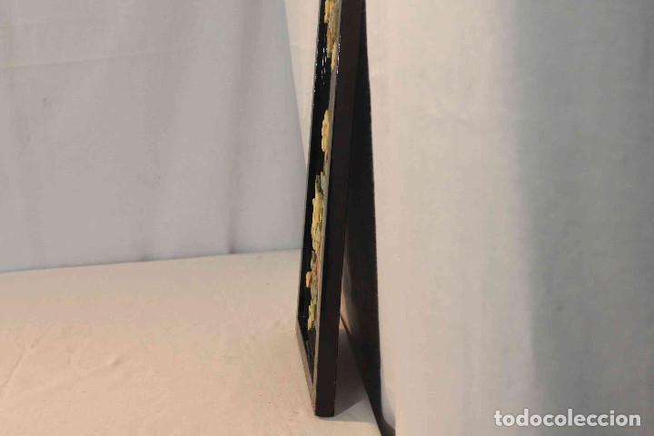 Vintage: CUADRO PIEDRA PAJARO FLOR IV - Foto 7