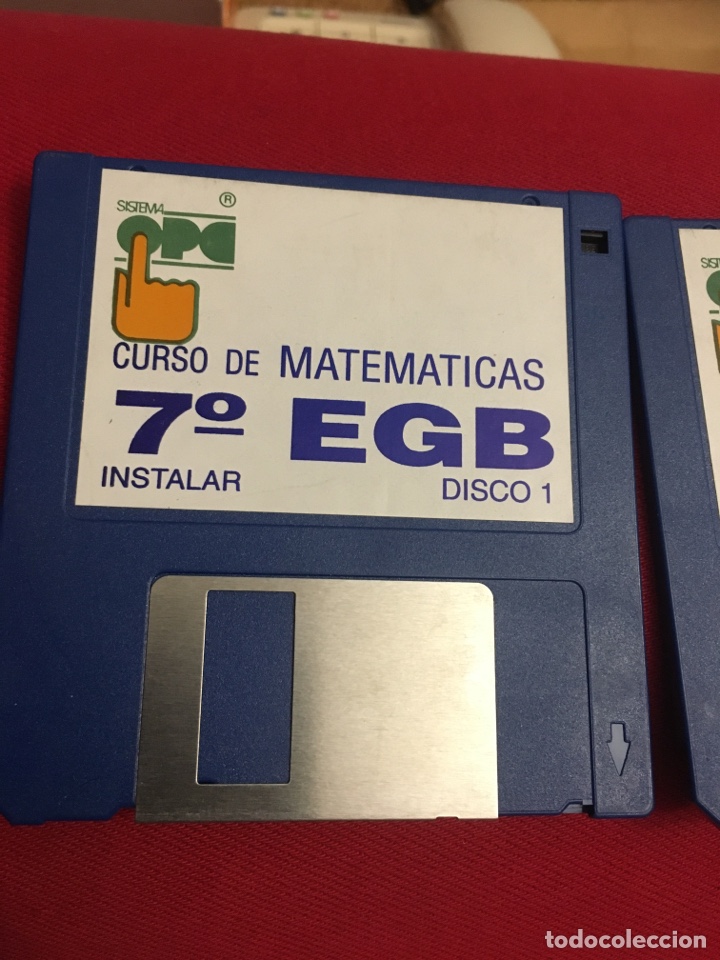 Vintage: Curso matem&aacute;ticas 7 de EGB en disquete - Foto 2