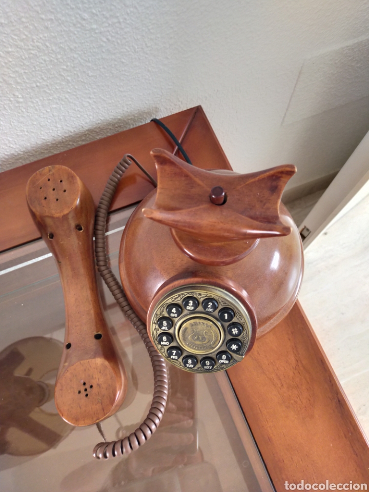 Vintage: Tel&eacute;fono de madera maziza - Foto 2