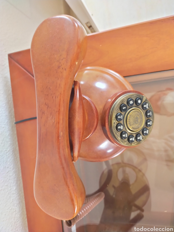 Vintage: Tel&eacute;fono de madera maziza - Foto 4