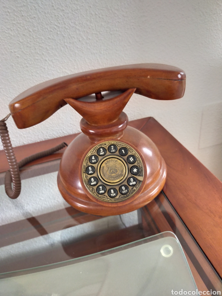Vintage: Tel&eacute;fono de madera maziza - Foto 5
