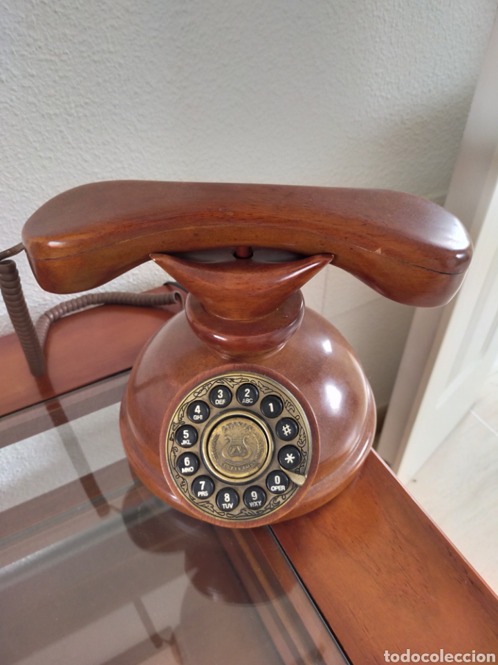 Vintage: Tel&eacute;fono de madera maziza - Foto 1