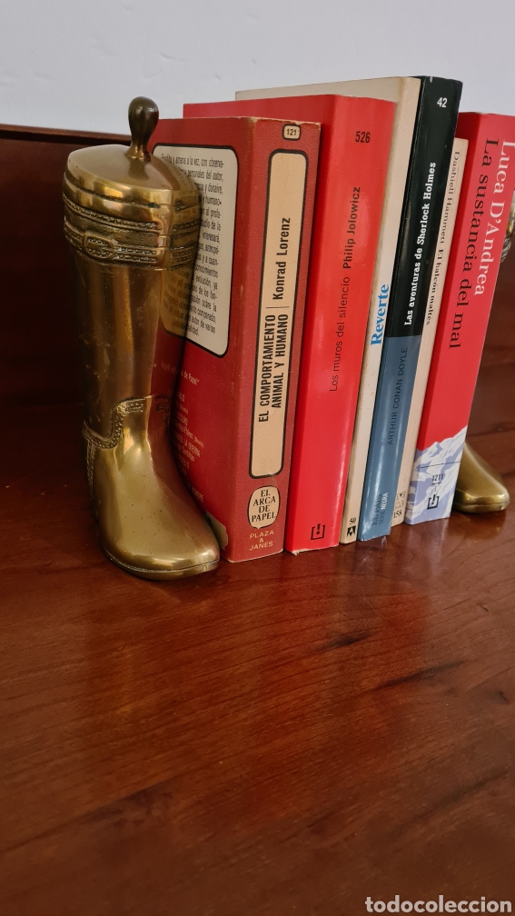 sujetalibros en forma de botas de bronce - Comprar en todocoleccion -  243259780