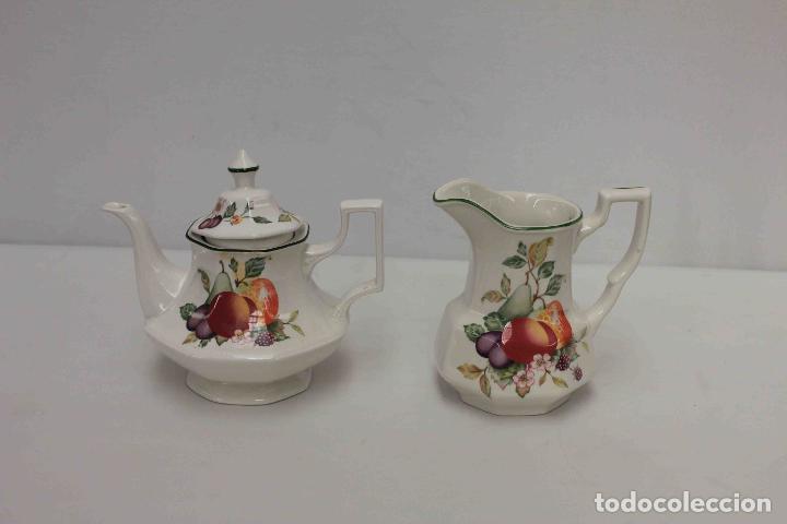 Vintage: TETERA Y LECHERA PORCELANA INGLESA - Foto 3