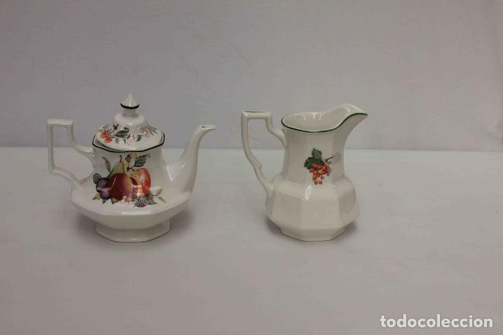 Vintage: TETERA Y LECHERA PORCELANA INGLESA - Foto 1