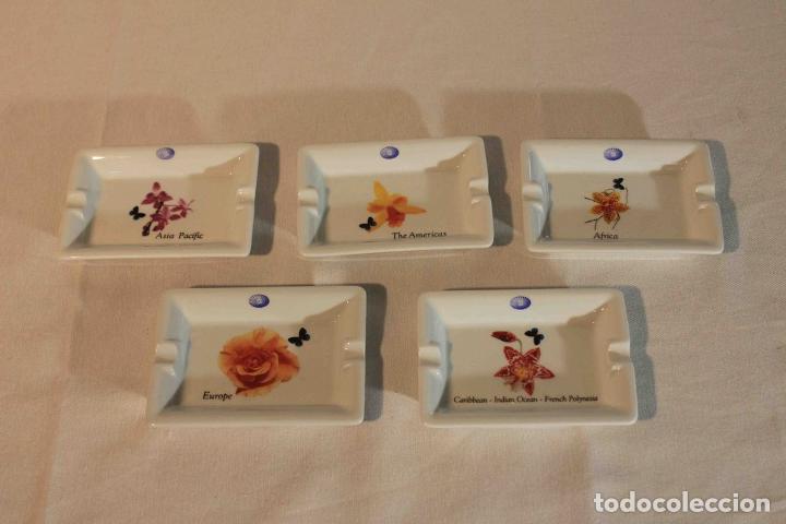Vintage: CONJUNTO 5 CENICEROS PORCELANA - Foto 1