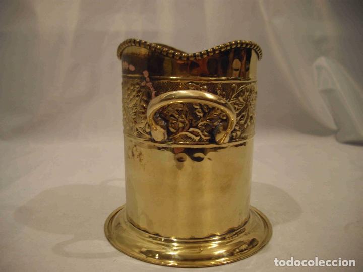 Vintage: BOTELLERO LATON HOJAS - Foto 3