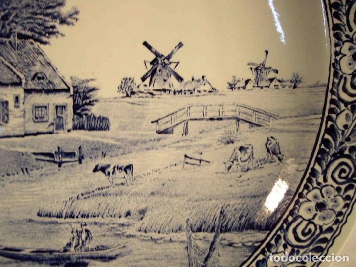 Vintage: PLATO CENTRO MESA PORCELANA DELFT 4 - Foto 4